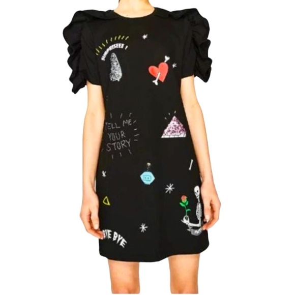 Zara Dresses & Skirts - Zara Frill & Patches Dress